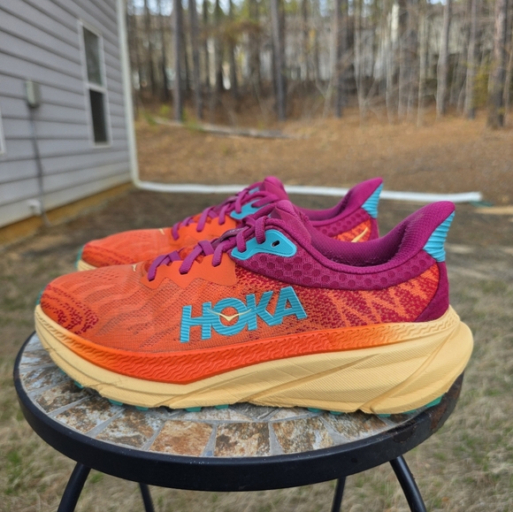 Hoka Challenger ATR 7 1134498 FCJB Flame Cherry Trail Running Shoes Women Sz 9 B - Picture 3 of 10